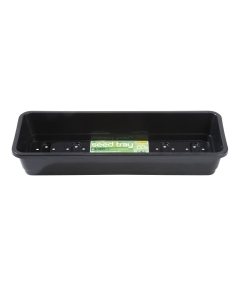 Narrow Seed Tray Black With Holes