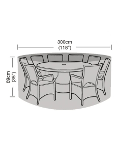 8 Seater Round Furniture Set Cover