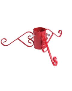 5" Christmas Tree Stand Red Sparkle