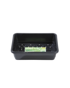 Small Seed Tray Black With Holes