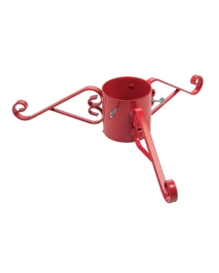 6" Christmas Tree Stand Red Sparkle