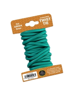 5m Twist Tie Cushioned 5mm Green