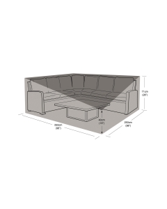 Small Square Casual Lounge Set Cover Black