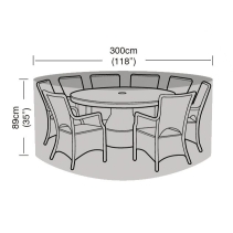 8 Seater Round Furniture Set Cover