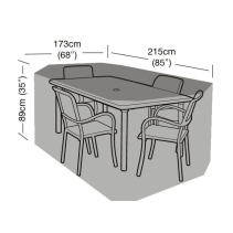 4 Seater Rectangular Furniture Set Cover