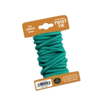 5m Twist Tie Cushioned 5mm Green