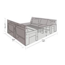 Large Lounge Set Cover Black